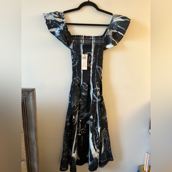 NWT Ahiri Abstract eye print smocked midi dress - Picture 10 of 10